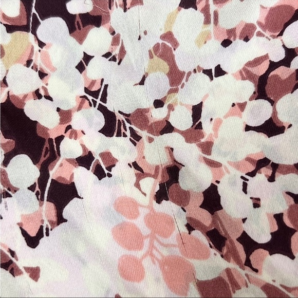 EQUIPMENT Floral Satin Draped Puff Long Sleeve Button Up Stand Collar Blouse S - Picture 13 of 13